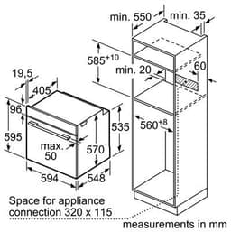 LÒ NƯỚNG BOSCH HBF113BR0A LÒ NƯỚNG ÂM TỦ 66 L, THIẾT KẾ SANG TRỌNG HIỆN ĐẠI